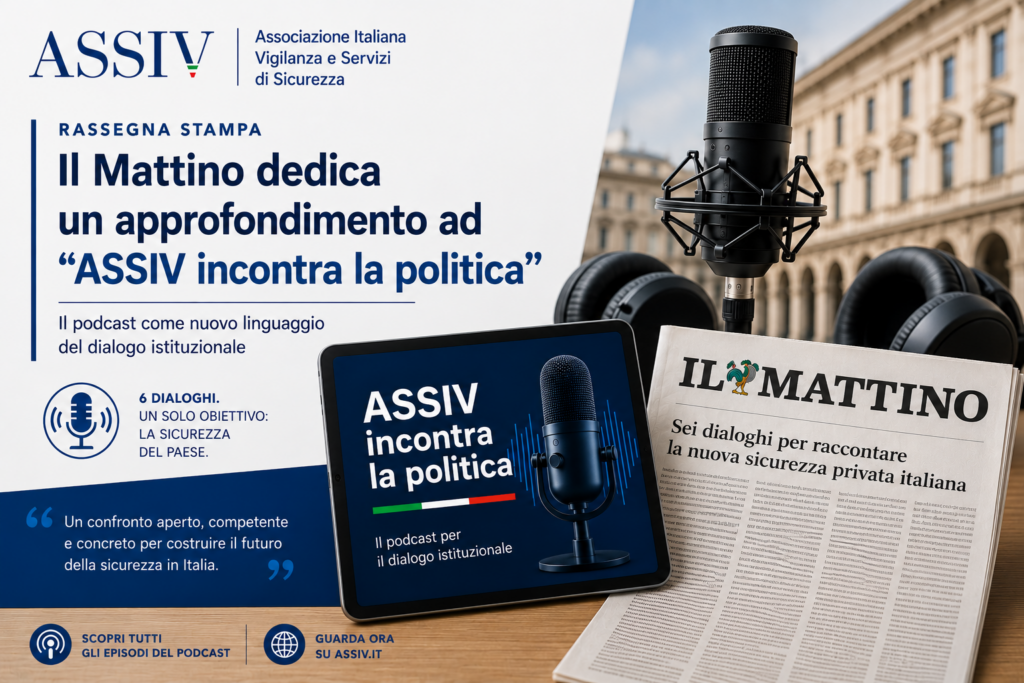 Il Mattino racconta “ASSIV incontra la politica”: sei dialoghi per la nuova sicurezza privata italiana.
